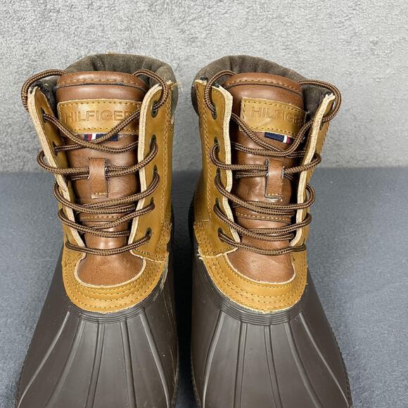 Tommy Hilfiger Boots Mens Size 10 Brown Charlie Duck Boots Lace Up TMCHARLIE-R